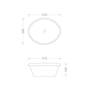 Pure Concept Beyaz Yarı Ankastre Hilton Lavabo