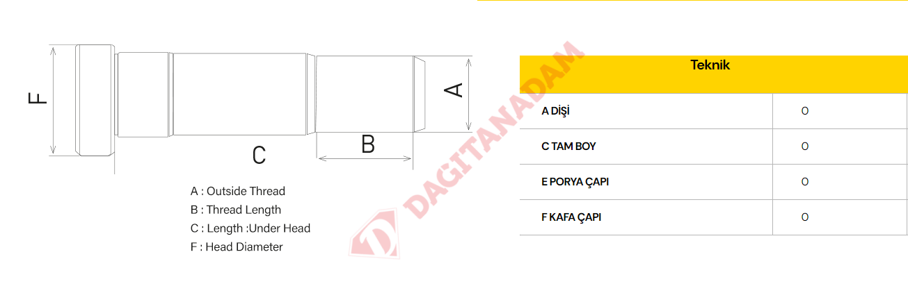 Bijon - 92,5 Mm M20X1,5 Diş - Arka - Isuzu Nova