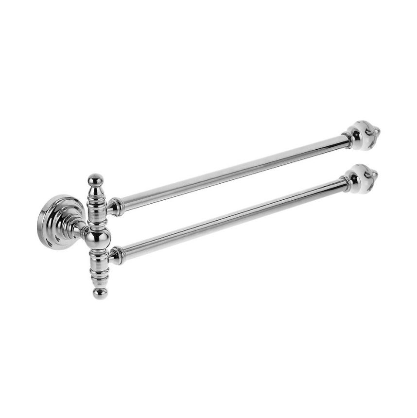 İKİLİ HAVLULUK BAR - 60 CM MARBLE KROM