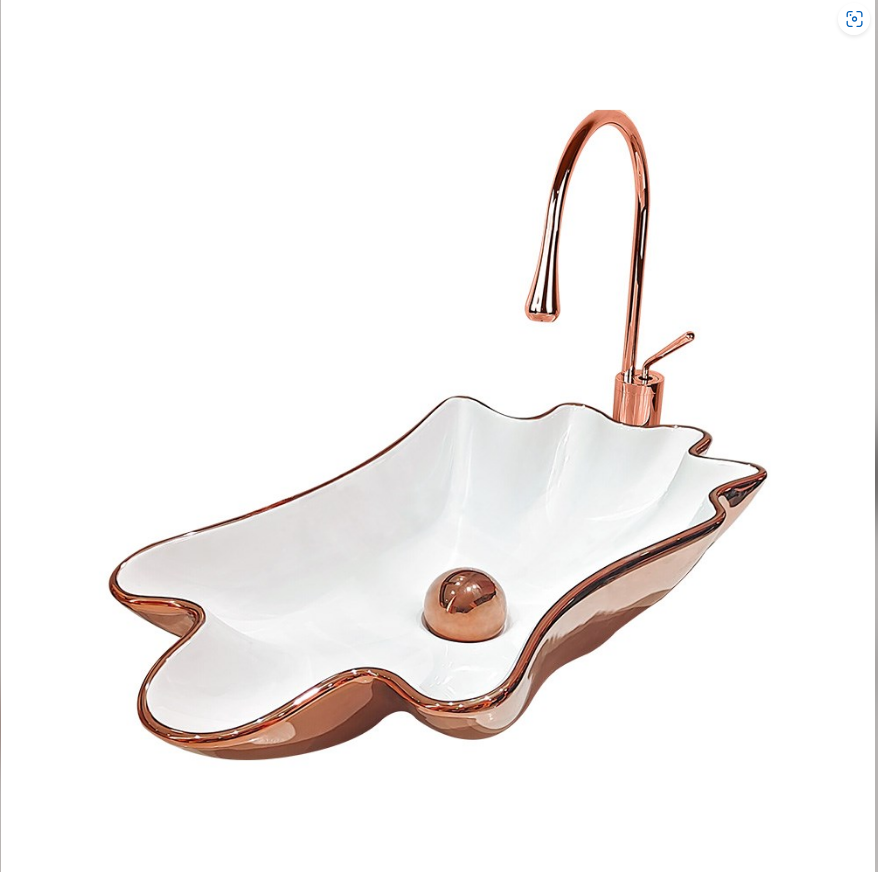 ÇANAK LAVABO - İSTİRİDYE ROSE GOLD BEYAZ