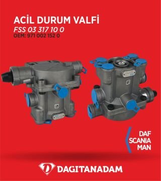 Acil Durum Valfi - Fruehauf - Daf - Schmıtz - Krone - Kogel - Neoplan - Scanıa - Man / Oem: 971 002 152 0