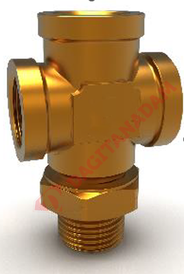 Rakor Dört Yönlü T Kruva - M16X1,5 Mm