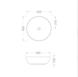 ÇANAK LAVABO - GEOMETRİK PLATİN BEYAZ