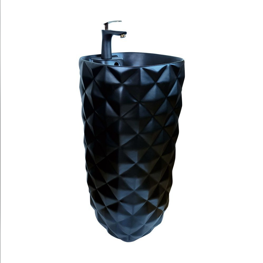MONOBLOK LAVABO - CRYSTAL MAT SİYAH